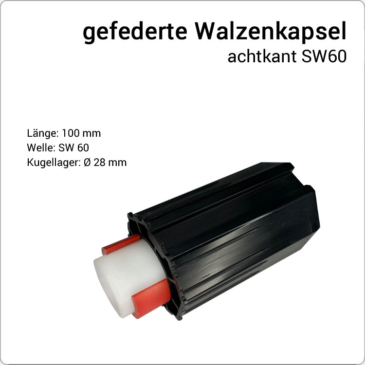 Mini-Feder-Kapsel für 8-kant 60 mm, 100 mm lang von ALULUX