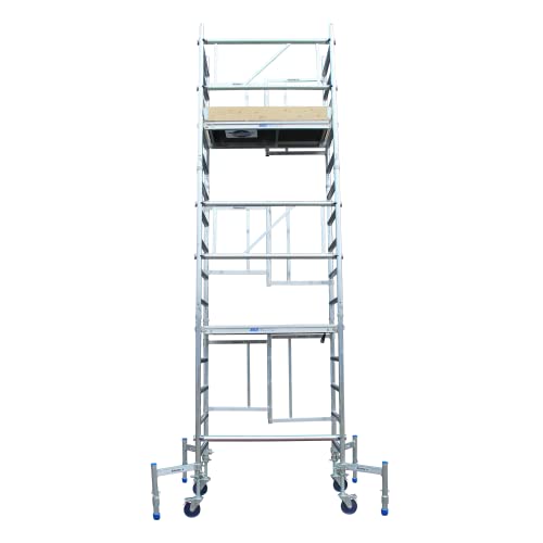 Alumexx X-Up 4.0 Klappgerüst - Ein-Mann - Gerüst - Klappgerüst - Aluminiumgerüst - 6m Arbeitshöhe - Fahrbar von Alumexx