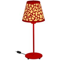Gebraucht] Aluminor Nihoa Tischlampe Mit Lochmuster Tischleuchte Nachttischlampe Rot/Gelb B-Ware von ALUMINOR