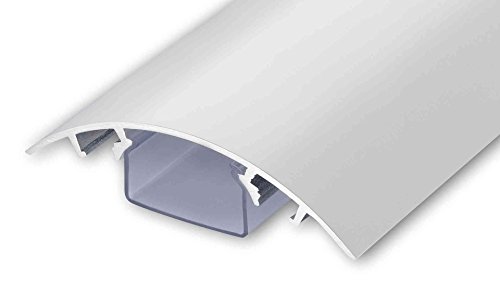 TV Design Aluminium Kabelkanal Weiss matt RAL9003 lackiert in verschiedenen Längen von ALUNOVO (Länge: 120cm) von ALUNOVO