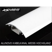 HW90-100 Kabelkanal (l x b x h) 1000 x 80 x 20 mm 1 St. Weiß (glänzend) - Alunovo von ALUNOVO