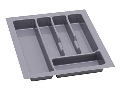 Alusfera Besteckkasten für Schubladen 45 cm – Schubladen Organizer mit Fächeraufteilung – Hochwertiger Schubladen Organizer Küche für Mehr Ordnung – Anpassbar und leicht zu reinigen -380x430mm Silber von ALUSFERA