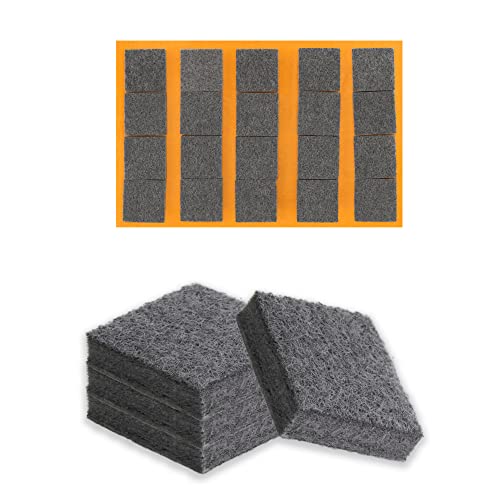 ALUSFERA Filzgleiter Set - Filzgleiter für Stühle und Möbelfüße - Filz Selbstklebend – Möbelgleiter - Effektiver Schutz für Möbel - Grau - Quadratisch - 22x22 mm - 20 Stück von ALUSFERA