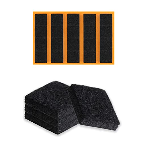 ALUSFERA Filzgleiter Set - Filzgleiter für Stühle und Möbelfüße - Filz Selbstklebend – Möbelgleiter - Effektiver Schutz für Möbel - Schwarz - Quadratisch - 22x22 mm - 20 Stück von ALUSFERA