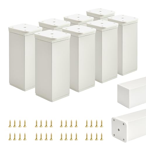 ALUSFERA Möbelfüße Verstellbar – 8er Set – Schrankfüsse mit Elegantes Design – Füße für Möbel 40 x 40 x 100 mm Einfache Montage mit Komplettem Schraubenset ALUSFERA Möbelfüße Verstellbar – 8er Set – Schrankfüsse mit Elegantes Design – Füße für Möbel 40 x 40 x 100 mm Einfache Montage mit Komplettem Schraubenset von ALUSFERA
