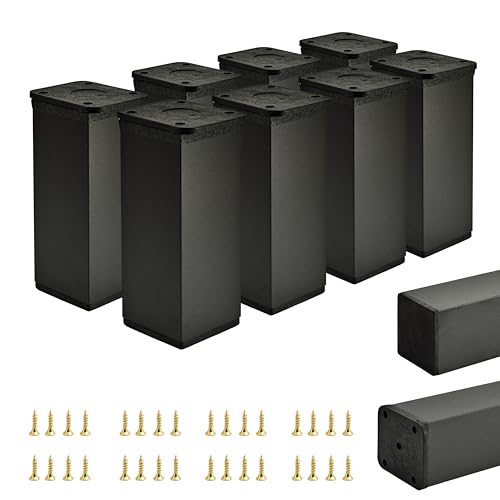ALUSFERA Möbelfüße Verstellbar – 8er Set – Schrankfüsse mit Elegantes Design – Füße für Möbel 40 x 40 x 100 mm Einfache Montage mit Komplettem Schraubenset ALUSFERA Möbelfüße Verstellbar – 8er Set – Schrankfüsse mit Elegantes Design – Füße für Möbel 40 x 40 x 100 mm Einfache Montage mit Komplettem Schraubenset von ALUSFERA