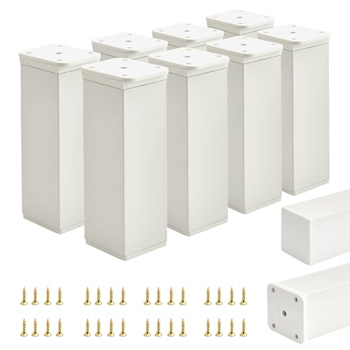 ALUSFERA Möbelfüße Verstellbar – 8er Set – Schrankfüsse mit Elegantes Design – Füße für Möbel 40 x 40 x 120 mm Einfache Montage mit Komplettem Schraubenset ALUSFERA Möbelfüße Verstellbar – 8er Set – Schrankfüsse mit Elegantes Design – Füße für Möbel 40 x 40 x 120 mm Einfache Montage mit Komplettem Schraubenset von ALUSFERA