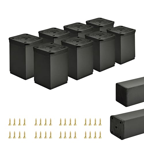 ALUSFERA Möbelfüße Verstellbar – 8er Set – Schrankfüsse mit Elegantes Design – Füße für Möbel 40 x 40 x 60 mm Einfache Montage mit Komplettem Schraubenset ALUSFERA Möbelfüße Verstellbar – 8er Set – Schrankfüsse mit Elegantes Design – Füße für Möbel 40 x 40 x 60 mm Einfache Montage mit Komplettem Schraubenset von ALUSFERA