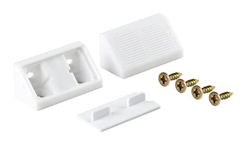 ALUSFERA Winkelverbinder Doppelter Set 20/40 x - Möbelverbinder - Schrankverbinder - Bauwinkel - Korpusverbinder Mit Abdeckklappe - Rückwandverbinder mit Schrauben - Weiß ALUSFERA Winkelverbinder Doppelter Set 20/40 x - Möbelverbinder - Schrankverbinder - Bauwinkel - Korpusverbinder Mit Abdeckklappe - Rückwandverbinder mit Schrauben - Weiß von ALUSFERA