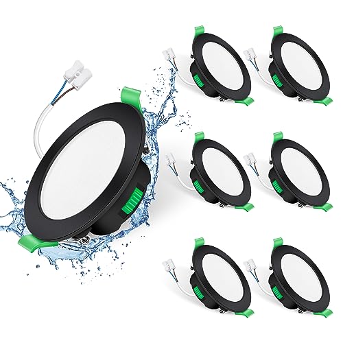 ALUSSO LIGHTING LED Einbaustrahler Schwarz 230V Flach Dimmbar LED Spots 7W Deckenspots IP44 Einbauleuchten 68mm Warmweiß Neutralweiß Kaltweiß Deckenstrahler für Badezimmer Wohnzimmer, 6er Set ALUSSO LIGHTING LED Einbaustrahler Schwarz 230V Flach Dimmbar LED Spots 7W Deckenspots IP44 Einbauleuchten 68mm Warmweiß Neutralweiß Kaltweiß Deckenstrahler für Badezimmer Wohnzimmer, 6er Set von ALUSSO LIGHTING