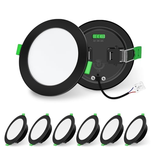 ALUSSO LIGHTING Schwarz Einbaustrahler LED Spots 230V Dimmbar 10W 1050lm Einbauleuchten Hohe Helligkeit, 3000K 4000K 6500K Deckenspots Ultra Flach Deckenleuchte IP44 für Badezimmer Küche, 6er Set ALUSSO LIGHTING Schwarz Einbaustrahler LED Spots 230V Dimmbar 10W 1050lm Einbauleuchten Hohe Helligkeit, 3000K 4000K 6500K Deckenspots Ultra Flach Deckenleuchte IP44 für Badezimmer Küche, 6er Set von ALUSSO LIGHTING