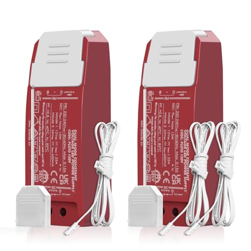 ALUSSO LIGHTING Trafo 230V auf 12V,15W Trafo 12V/24V,Driver 230V auf 12V/24V,Kein LED-Flimmern, Kein Transformator-Rauschen, Niedervolttrafo für G4 MR16 GU5.3 LED Halogen, 2er Pack ALUSSO LIGHTING Trafo 230V auf 12V,15W Trafo 12V/24V,Driver 230V auf 12V/24V,Kein LED-Flimmern, Kein Transformator-Rauschen, Niedervolttrafo für G4 MR16 GU5.3 LED Halogen, 2er Pack von ALUSSO LIGHTING