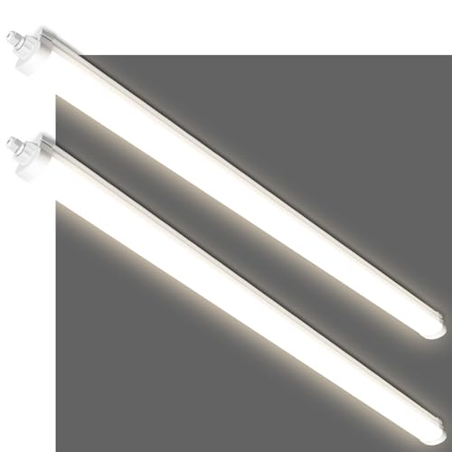 ALUSSO 2 Stück LED Feuchtraumleuchte 150CM, 45W 5400LM LED Röhre 4000K, IP65 Wasserfest Feuchtraumlampe Werkstatt Deckenleuchte für Garage,Keller,Werkstatt,Feuchtraum,Bad,Büro,Warenhaus ALUSSO 2 Stück LED Feuchtraumleuchte 150CM, 45W 5400LM LED Röhre 4000K, IP65 Wasserfest Feuchtraumlampe Werkstatt Deckenleuchte für Garage,Keller,Werkstatt,Feuchtraum,Bad,Büro,Warenhaus von ALUSSO