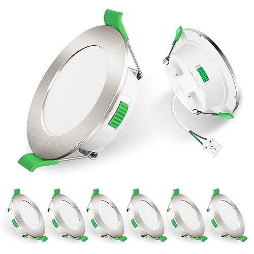 ALUSSO LED Einbaustrahler 230V IP44, 4W Dimmbar LED Spots 230V Deckenspots Einbauleuchten 55-68mm Lochmaß, 30mm Spots Deckenleuchte, Warmweiß 3000K Neutralweiß 4000K Kaltweiß 6500K für Küche, 6er Set von ALUSSO