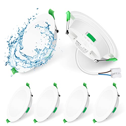 ALUSSO LED Einbaustrahler Ultra Flach 7W 230V, Dimmbare Deckenspots IP65 Badezimmer, 580LM Spots, Warmweiß 3000K Neutralweiß 4000K Kaltweiß 6500K Einbauspots für Küche Wohnzimmer, 6er Set von ALUSSO