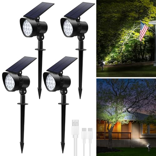 ALUSSO Solarlampen für Außen Garten,3CCT 3000K 4000K 6500K Solar Strahler,Wasserdicht Gartenleuchten,D2D Modi Solarleuchten für Außen Garten, Hof, Gehweg,4 Stück ALUSSO Solarlampen für Außen Garten,3CCT 3000K 4000K 6500K Solar Strahler,Wasserdicht Gartenleuchten,D2D Modi Solarleuchten für Außen Garten, Hof, Gehweg,4 Stück von ALUSSO
