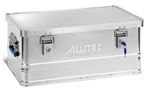 ALUTEC MÜNCHEN Aluminiumbox BASIC 40 LOCK (mit Zylinderschloss, 2 Schlüssel, Inhalt 40 l, Außenmaße (LxBxH) 560 X 370 X 245 mm, staub-/spritzwassergeschützt, Werkzeugbox, Gewicht 2,98 kg) 10040LOCK von ALUTEC MÜNCHEN