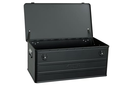 ALUTEC Aluminiumbox Classic 142 (Farbe Schwarz, Inhalt 142 ltr., Innenmaße (LxBxH) 870 X 460 X 355 mm/Außenmaße (LxBxH) 895 X 495 X 375 mm, Aufbewahrungsbox, Alubox) 11142BLACK von ALUTEC MÜNCHEN