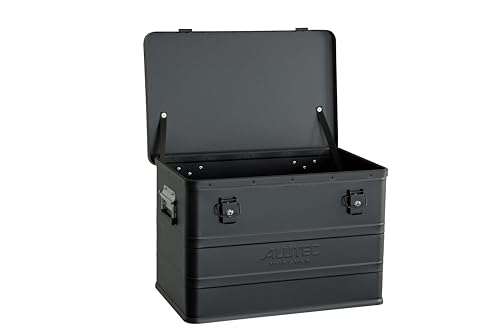 ALUTEC Aluminiumbox Classic 68 (Farbe Schwarz, Inhalt 68 ltr., Innenmaße (LxBxH) 550 X 350 X 355 mm/Außenmaße (LxBxH) 575 X 385 X 375 mm, Aufbewahrungsbox, Alubox) 11068BLACK von ALUTEC MÜNCHEN