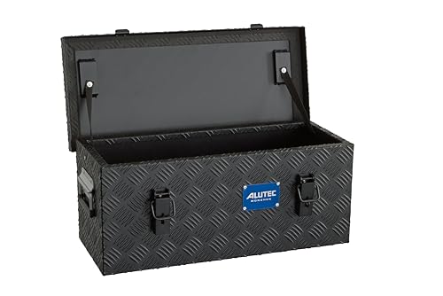 ALUTEC Aluminiumbox Extreme 37 (Farbe Schwarz, Inhalt 37 ltr., Innenmaße (LxBxH) 600 x 250 x 250 mm/Außenmaße (LxBxH) 622 x 275 x 270 mm, Aufbewahrungsbox, Alubox) 41037BLACK von ALUTEC MÜNCHEN