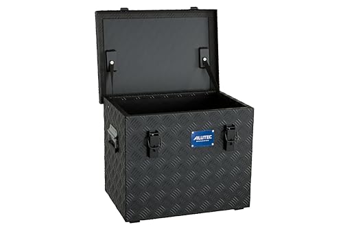 ALUTEC Aluminiumbox Extreme 70 (Farbe Schwarz, Inhalt 70 ltr., Innenmaße (LxBxH) 500 x 350 x 400 mm/Außenmaße (LxBxH) 522 x 375 x 420 mm, Aufbewahrungsbox, Alubox) 41070BLACK von ALUTEC MÜNCHEN