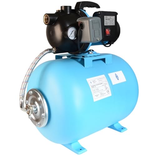 Hauswasserwerk HANDY 3000 Wasserpumpe mit Tank (50 L mit Zubehör im Körper) von ALUVRA
