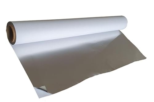 Breite selbsthaftende Aluminiumfolie/Alu-Klebeband 0,03 mm (30 Mikron) x Breite 500/1000mm. Dicke: 0,03 mm | 30 Mic | 30my (1000 mm × 25 m) von ALUXFOIL