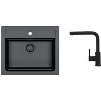 Alveus - Sets - Set Atrox 30 Spüle und Zeos-P Armatur, schwarz SETA23216 von ALVEUS