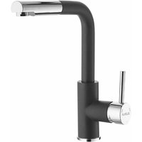 Alveus - Siros - Spültisch-Einhebelmischer mit ausziehbarem Auslauf, carbon/Edelstahl 1129048 von ALVEUS