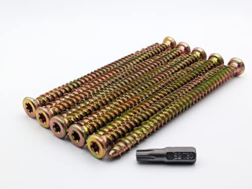 AF4F 20 Stück 152 mm x 7,5 mm Betonrahmen Befestigungsschrauben Fenster Tür allgemeine Tischlerei mit gratis Torx 30 Bit (20 Stück) von ALWAYSFIRST 4 FIXINGS