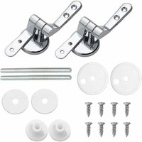 Toilettensitz-Scharnierclips, 2er-Pack Ersatzscharniere aus Zinklegierung mit Befestigungen von ALWAYSH