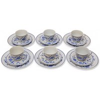 Seltmann Weiden Bayrisch Blau Doris 6 X Kaffeegedeck 3 Tlg von ALWOS