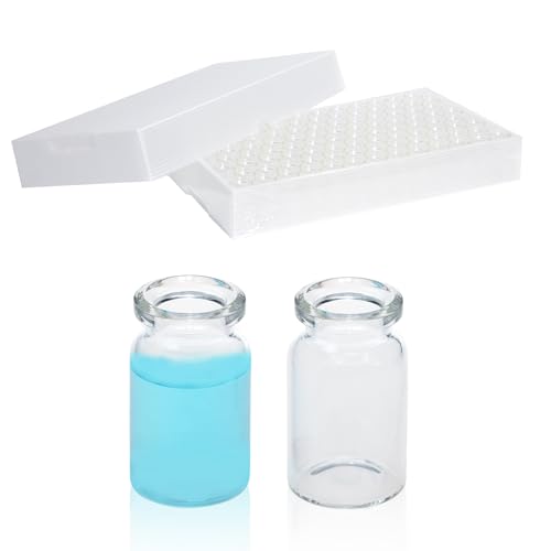 ALWSCI 100 Stücke 6ml Glasfläschchen, Klarglas-Kopfraum HPLC-Fläschchen, Borosilikatglas-Standard-Crimp-Kopfraum-Fläschchen 20mm Flachboden-Laborfläschchen von ALWSCI