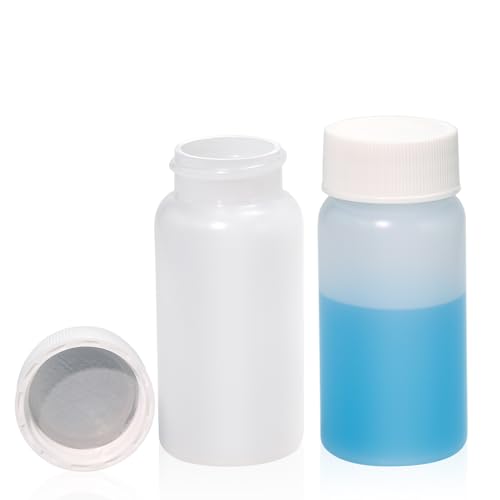 ALWSCI 20mL HDPE-Szintillationsfläschchen, Flüssigproben-Szintillations-Zählfläschchen, 22-400 weißer Schraubverschluss, silberne Aluminiumfolie, 100er Pack von ALWSCI