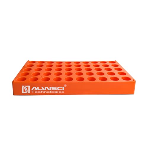 ALWSCI Fläschchenhalter für 4 mL Fläschchen, Reagenzglasständer 50 Löcher Probenflaschenhalter, Φ16 mm, Packung mit 1 Stk. von ALWSCI