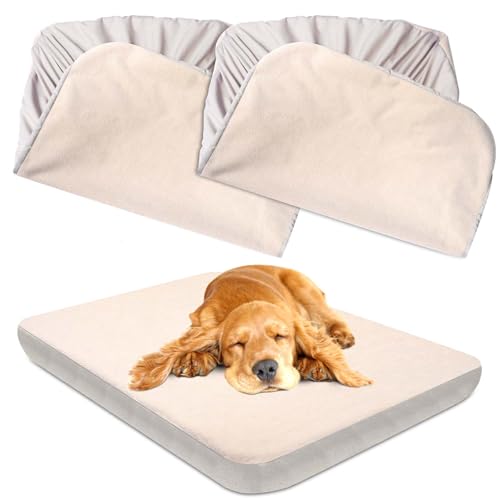 ALWZ-RDY Ersatz-Hundebettbezüge, waschbar, 100% wasserdicht, weich und geräuschlos, 2 Stück, 106,7 x 71,1 cm, Beige ALWZ-RDY Ersatz-Hundebettbezüge, waschbar, 100% wasserdicht, weich und geräuschlos, 2 Stück, 106,7 x 71,1 cm, Beige von ALWZ-RDY