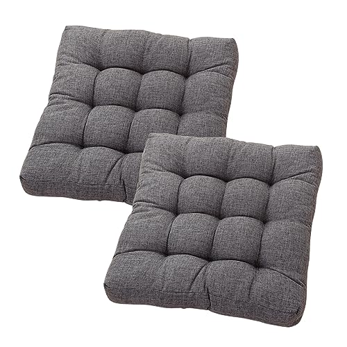 ALXOY 2er Set Sitzkissen 45x45 cm,Outdoor & Indoor Kissen,Sitzkissen für Esszimmerstühle,Bequeme Sitzkissen für Gartenstuhl,Stuhlpolster für Garten,Büro,Zuhause von ALXOY