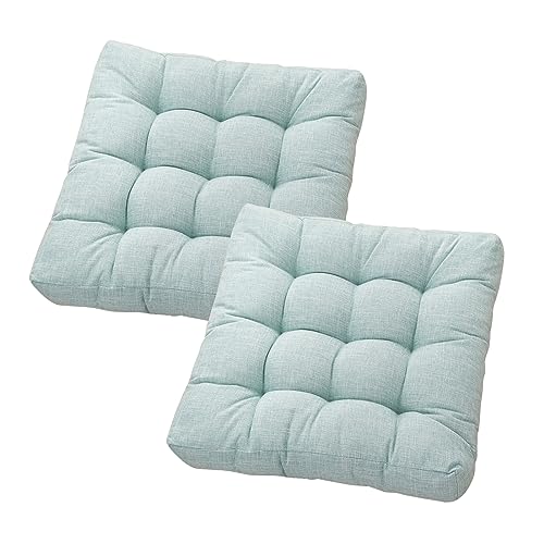 ALXOY 2er Set Sitzkissen 45x45 cm,Outdoor & Indoor Kissen,Sitzkissen für Esszimmerstühle,Bequeme Sitzkissen für Gartenstuhl,Stuhlpolster für Garten,Büro,Zuhause von ALXOY