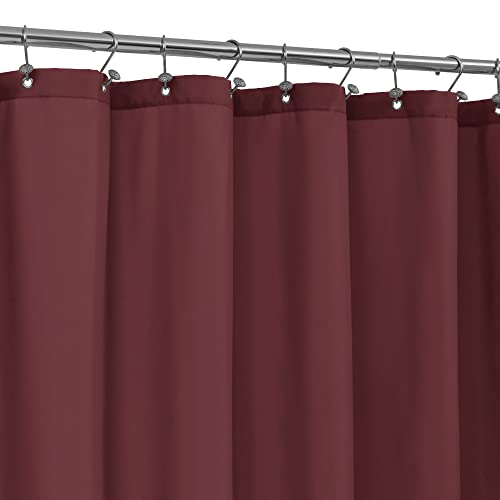 ALYVIA SPRING Duschvorhang, wasserdicht, weicher Stoff, mit 3 Magneten, leicht und maschinenwaschbar, Standardgröße 183 x 183 cm, Burgunderrot von ALYVIA SPRING