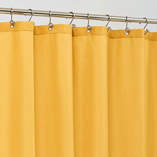 ALYVIA SPRING Gelber Duschvorhang oder Liner mit 3 Magneten, weicher Hotelqualität, Stoff für Badezimmer, leicht und maschinenwaschbar, Standardgröße 183 x 183 cm, Senfgelb von ALYVIA SPRING