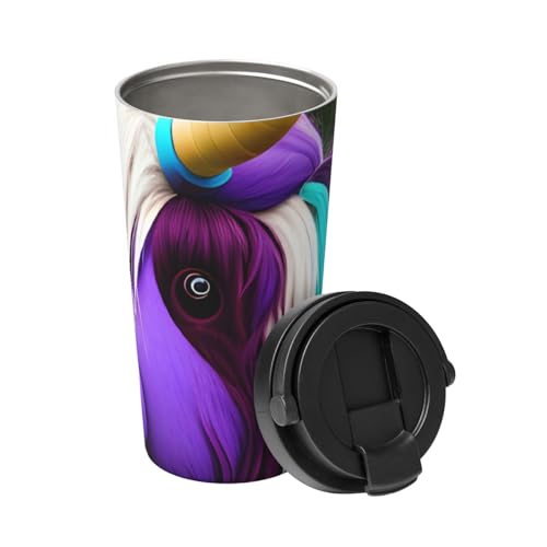 Farbenfroher Kuhkopf trägt eine isolierte Kaffeetasse. Stilvolle 500-ml-Thermoskanne, die Getränke stundenlang heiß hält, perfekt für Kaffee, Tee und mehr. Farbenfroher Kuhkopf trägt eine isolierte Kaffeetasse. Stilvolle 500-ml-Thermoskanne, die Getränke stundenlang heiß hält, perfekt für Kaffee, Tee und mehr. von ALZYFC