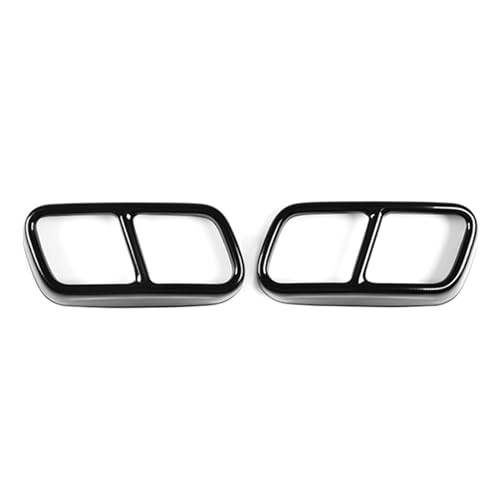 ALaaaaL Auspuffblenden Für BMW 7 Series F01 730i 740i 750i 760i 2009-2014,Auto Auspuff Schwanz Throat Rahmen Dekoration Abdeckung Aufkleber Trim Autoteile,A-Black von ALaaaaL