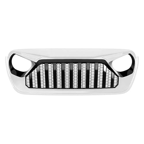 ALaaaaL Auto Front Kühlergrill Gitter für Jeep Wrangler JL Gladiator JT 2018-2023,Vorne Kapuze Kühlergrill Grill Obere Stoßstange Mesh Gitter Ersatz zubehör von ALaaaaL