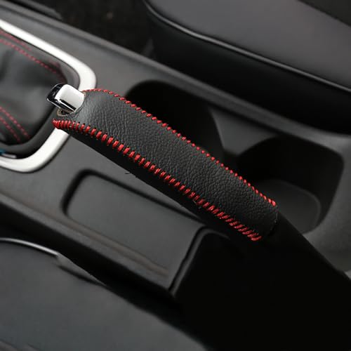 ALaaaaL Auto Handbremsen-Abdeckung,für VW T Cross t-Cross 2019 2020 2021 2022 2023 2024,rutschfeste langlebig Handbremsgriff Schutzhülle Dekor Zubehör Innenraum,Red von ALaaaaL