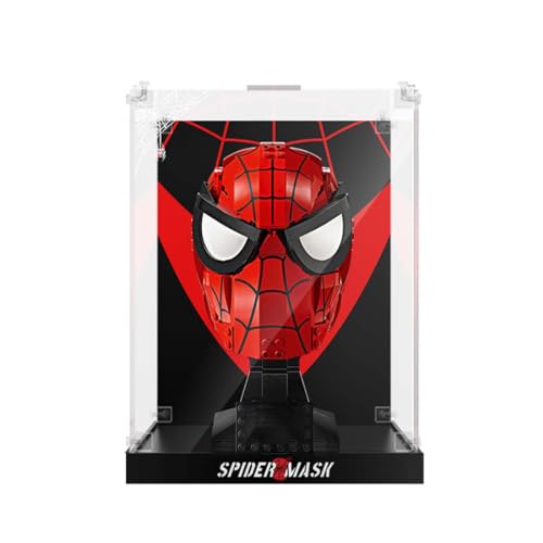 ALiquid Acryl Vitrine für Lego Spider-Mans Maske 76285, 3MM Acryl Schaukasten für Lego 76285 (NICHT Enthalten Klemmbausteine Set) von ALiquid