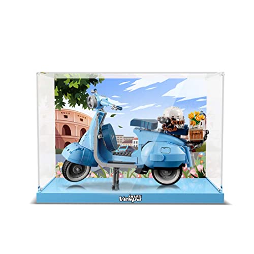 ALiquid Acryl Vitrine für Lego Vespa 125 (10298), 3MM Acryl Schaukasten für Lego 10298 (NICHT Enthalten Klemmbausteine Set) von ALiquid