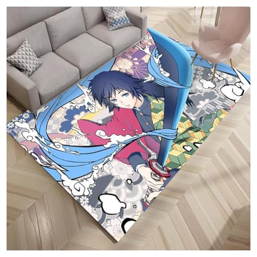 ALturN Anime Teppich -Kinderspielteppich Für Kinderzimmer, ​Kinder Crawl 3D Teppiche, Home Wohnzimmer Schlafzimmer Sofa Teppich, für Jungen Schlafzimmer, Badezimmer, Wohnzimmer, 60x90cm von ALturN