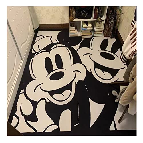 ALturN Cartoon Große 3D Teppichkinder Kinder Schlafzimmer Bereich Teppiche, Mickey und Minnie Wohnzimmer Teppich,Weich Groß rutschfest Waschbar Teppich Für Kinderzimmer, Wohnzimmer, 120x120cm von ALturN