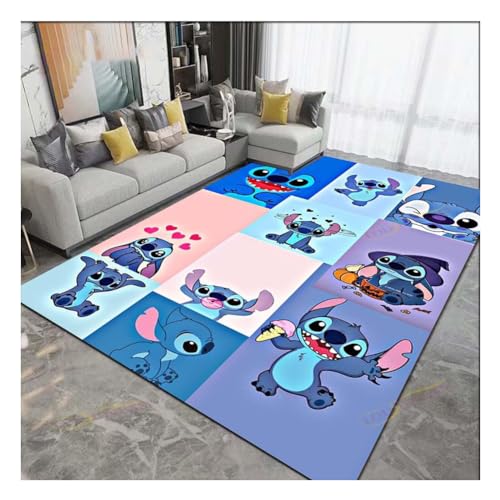 Teppiche Spielmatte Anti-Rutsch Küche Esszimmer Home Schlafzimmer Teppich, Rechteck Groß Stitch Schutzmatten Kindermatte fürs Kleinkinderzimmer Wohnzimmer (D#,50 * 80cm) von ALturN