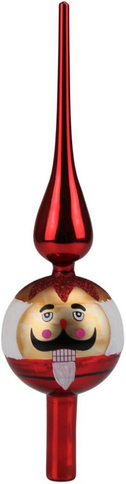 AM Design Christbaumspitze Weihnachtsdeko rot, Christbaumschmuck (1-tlg), aus Glas, Höhe ca. 30,5 cm von AM Design